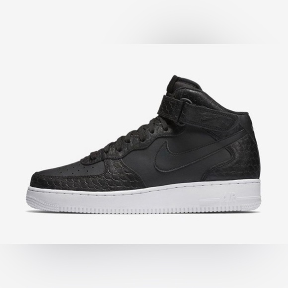 NIKE AIR FORCE 1 MID “BLACK PYTHON” Size 7Y, equivalent to Women’s size 9 - Picture 1 of 8